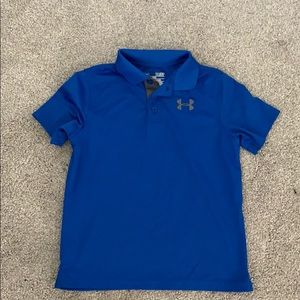 Blue under armor collard shirt